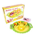 Happy Funny Play Wooden Birthday Cake Child Toy Tea Set